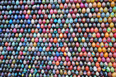 Colorful Easter Eggs in Venezia, Italy, in 2011